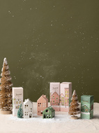 Ceramic Village incense Pink H