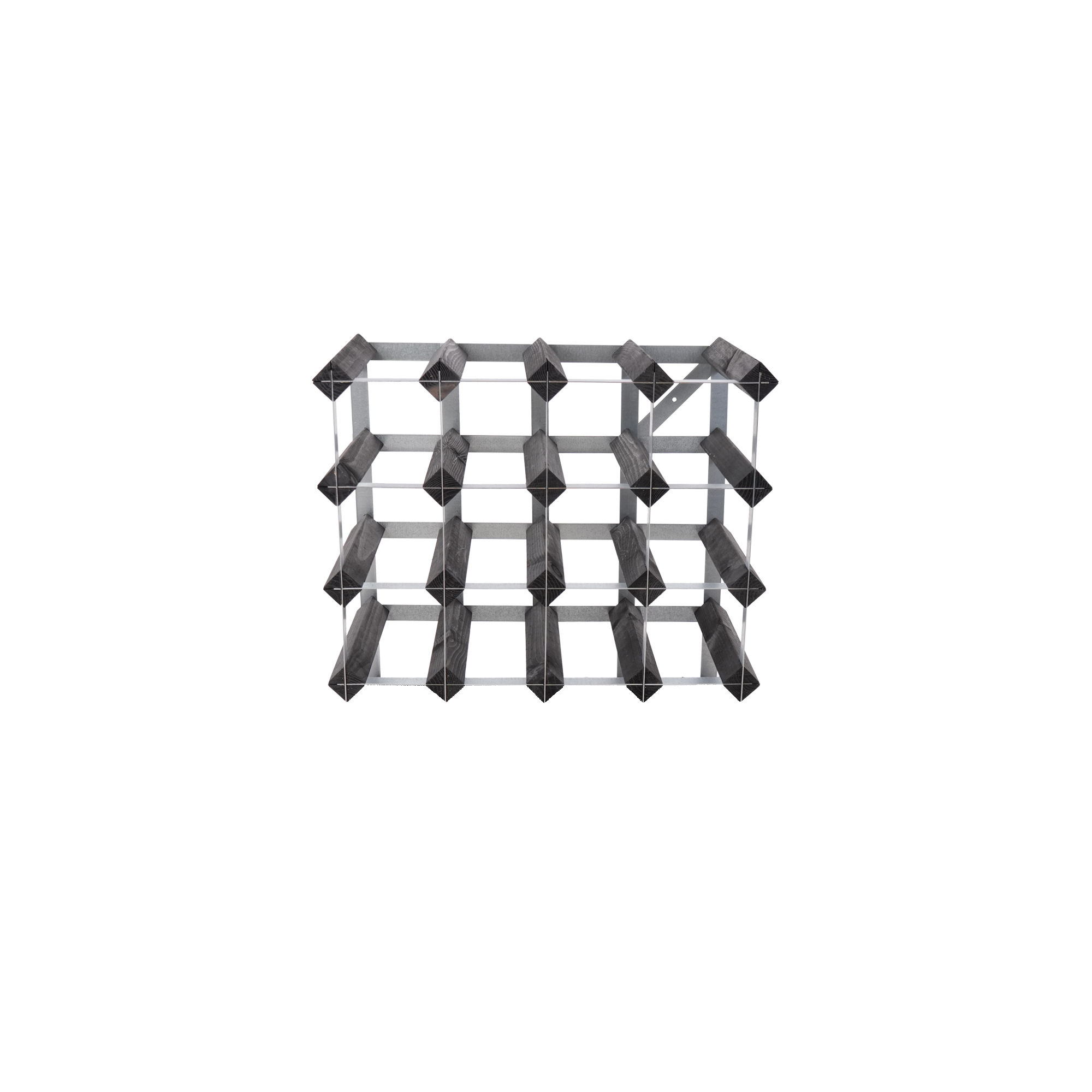 Wine Rack 16 Bottles Assembled Black