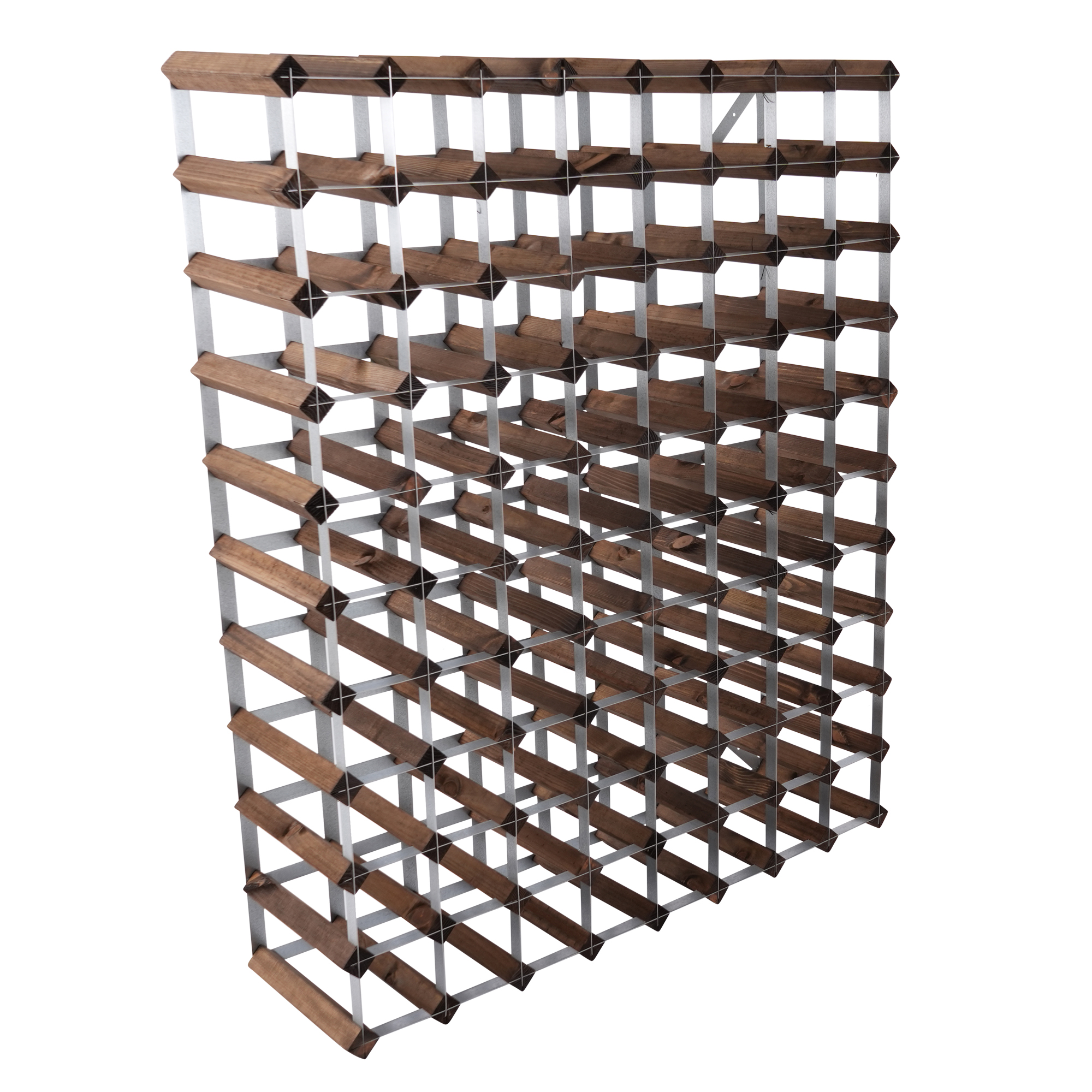 Wine Rack 90 Bottles Unassembled Dark Wood
