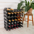 Vinställ 42 Flaskor Omonterat Svart