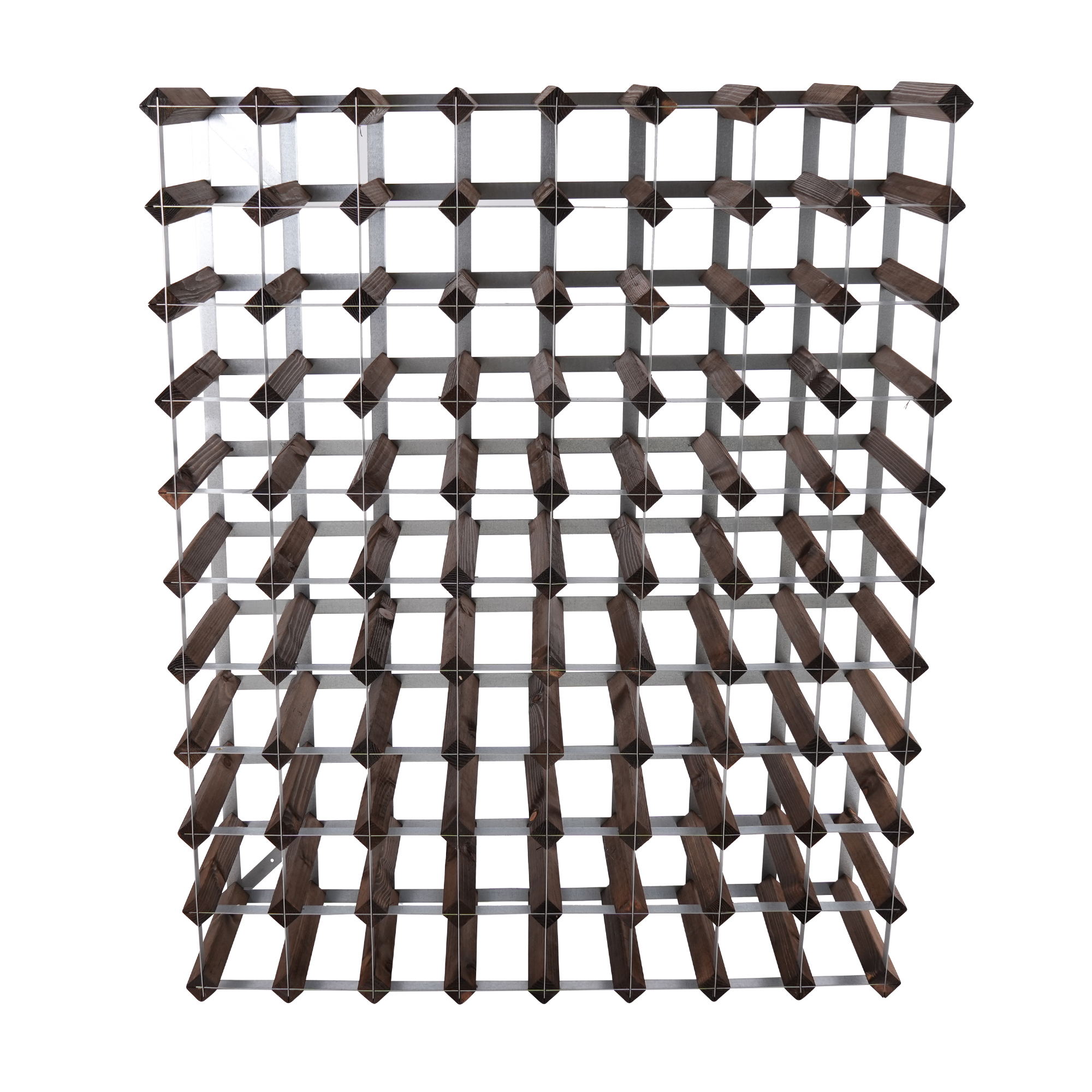 Wine Rack 90 Bottles Unassembled Dark Wood