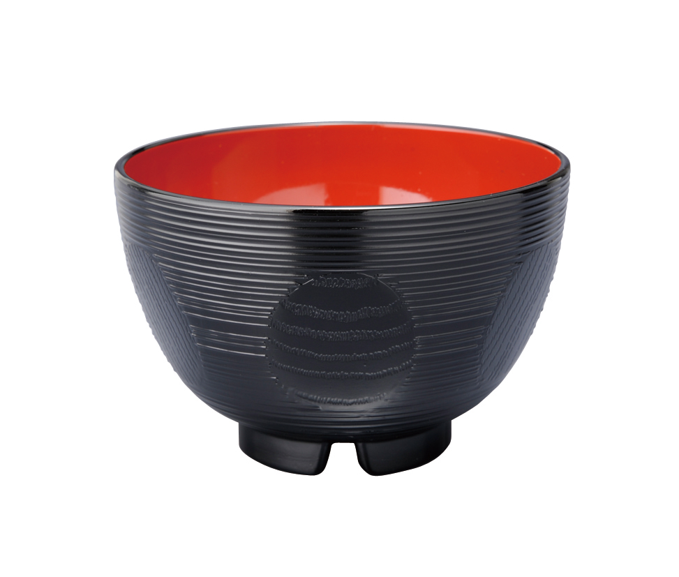 Utgående Kawai japansk skål i plast - Suziiri Kikko Black