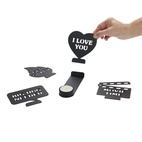 Ljushållare med budskap, Moods, Svart