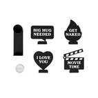 Ljushållare med budskap, Moods, Svart