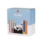 Bokstöd Skidåkare, svart metall