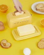 Smörbehållare med lock Toasty,  Gul