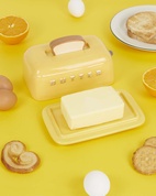 Smörbehållare med lock Toasty,  Gul
