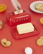 Smörbehållare med lock Toasty,  Röd