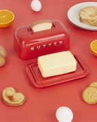 Smörbehållare med lock Toasty,  Röd
