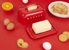 Smörbehållare med lock Toasty,  Röd