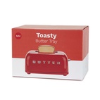 Smörbehållare med lock Toasty,  Röd