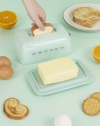 Smörbehållare med lock Toasty,  Grön