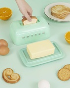 Smörbehållare med lock Toasty,  Grön