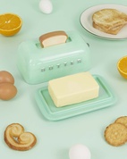 Smörbehållare med lock Toasty,  Grön