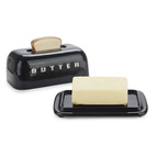 Smörbehållare med lock Toasty,  Svart