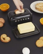 Smörbehållare med lock Toasty,  Svart