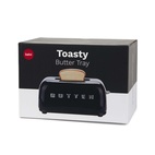 Smörbehållare med lock Toasty,  Svart