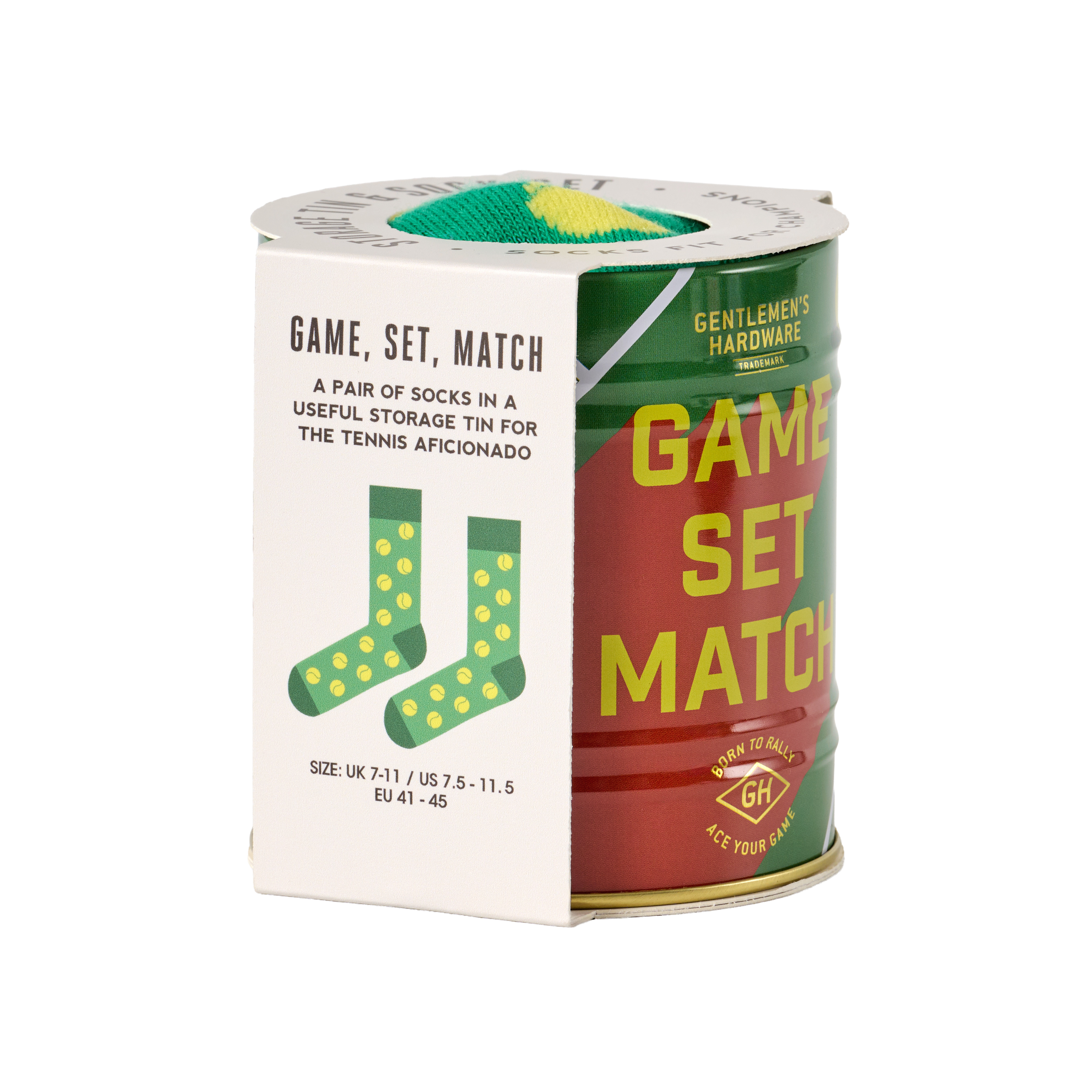 Storage Tin & Sock Set - Tennis