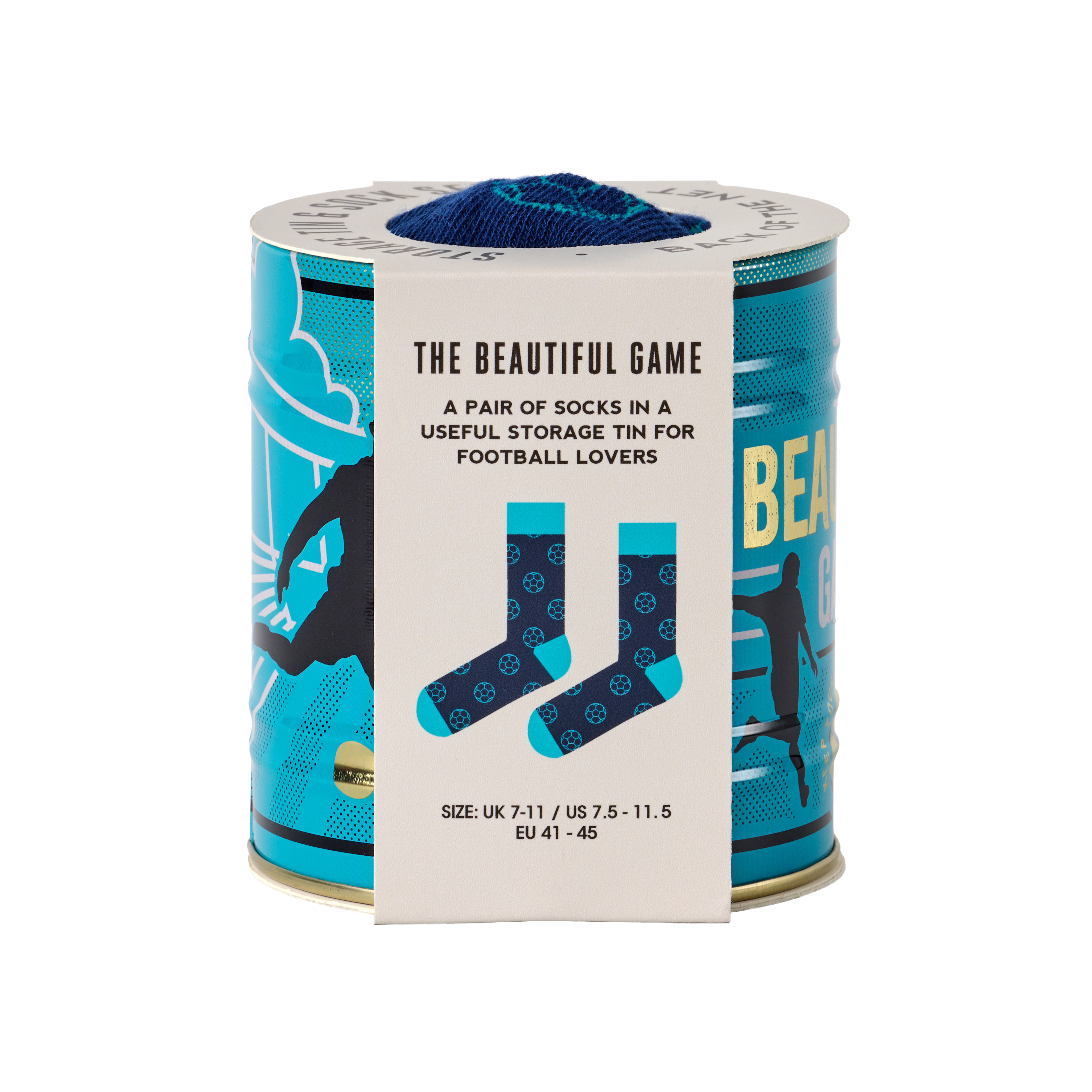 Storage Tin & Sock Set - Football