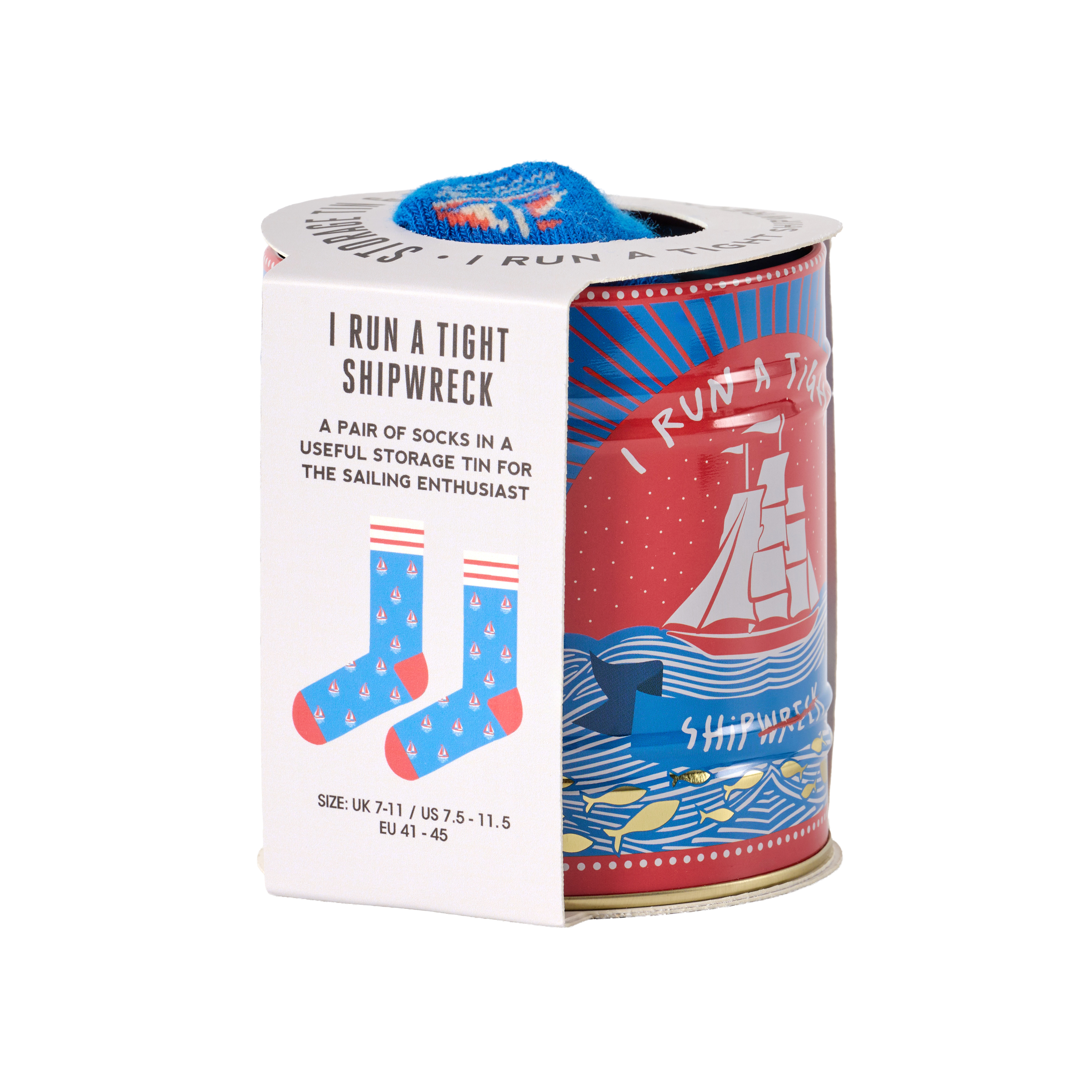 Storage Tin & Sock Set - Sailing