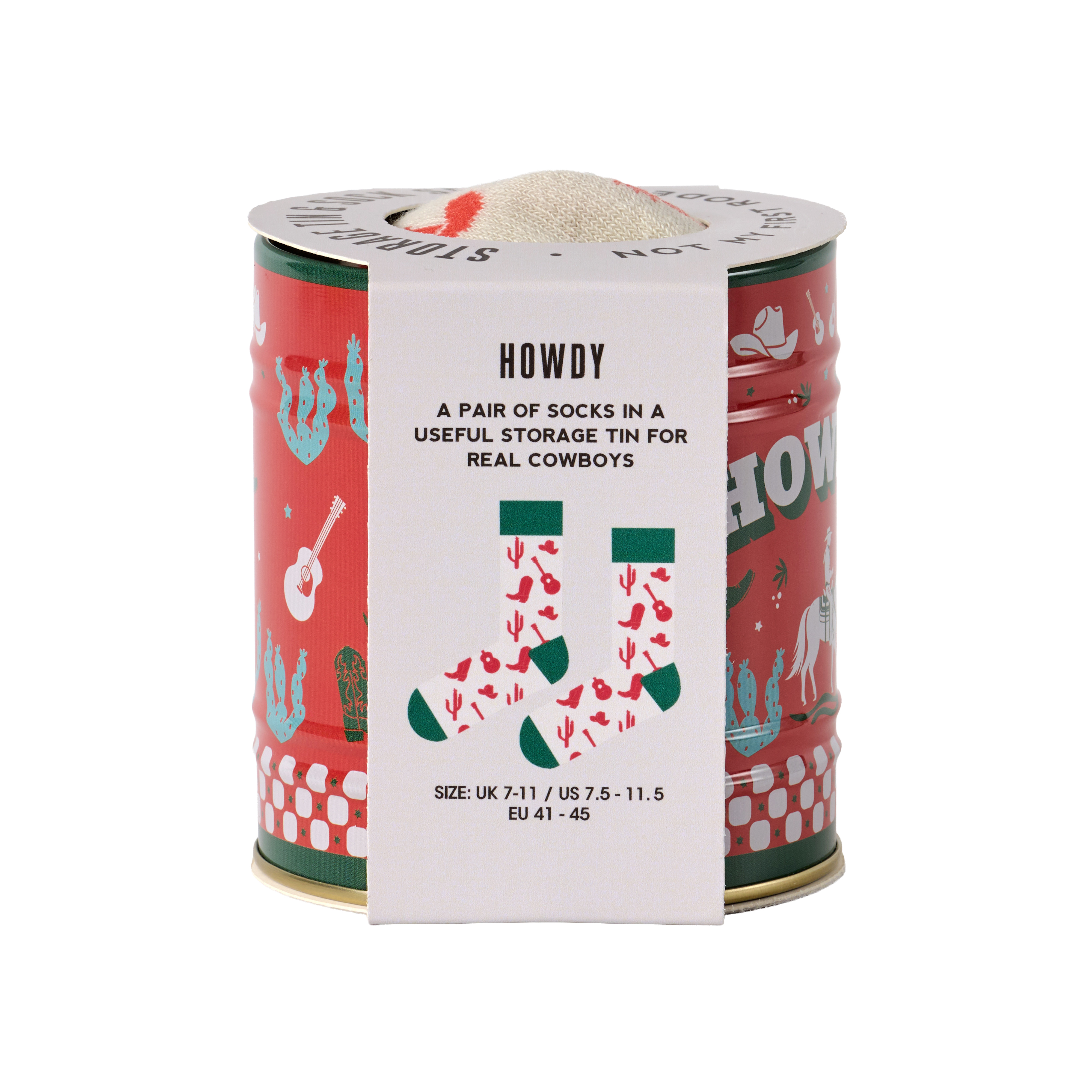 Storage Tin & Sock Set - Howdy