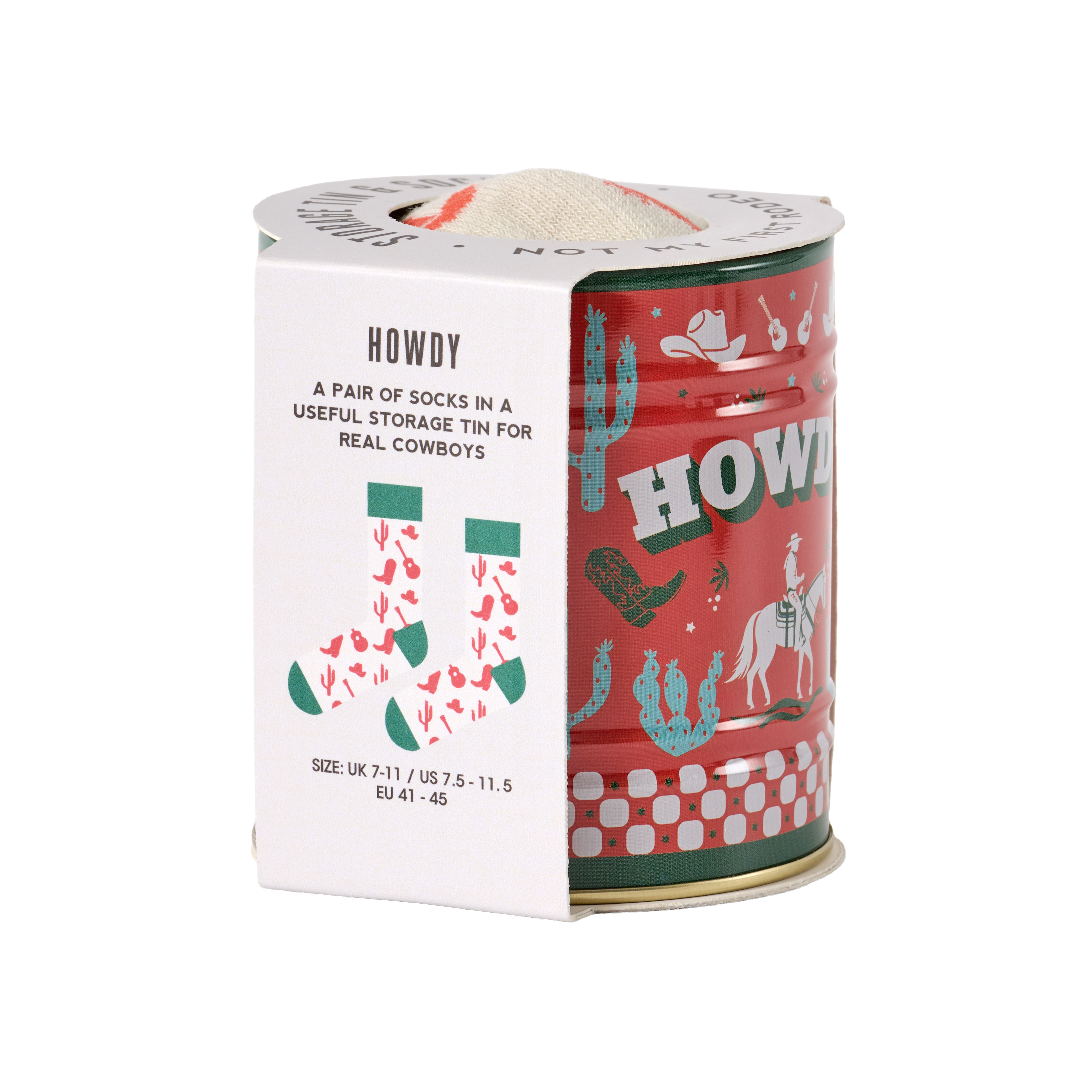 Storage Tin & Sock Set - Howdy