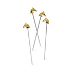 Cocktailpinnar Hästmotiv, the Curly , Set med 4