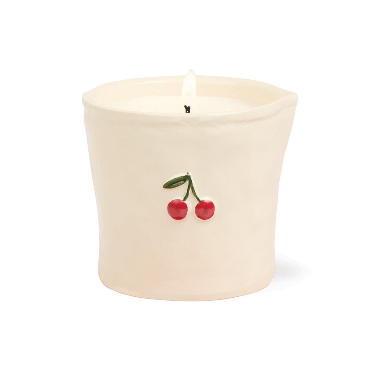 Bistro 8oz/226g Cherry Embossed Ceramic Candle - Smoked Cherry