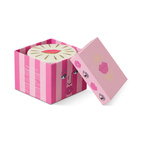 Doftljus Charmed Lips 226 g- Rosa Glas med lock i keramik - Smoked Cherry