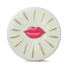 Doftljus Charmed Lips 226 g- Rosa Glas med lock i keramik - Smoked Cherry