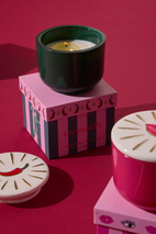 Doftljus Charmed Horseshoe  226 g- Svart Glas med lock i keramik - Tabac & Pine