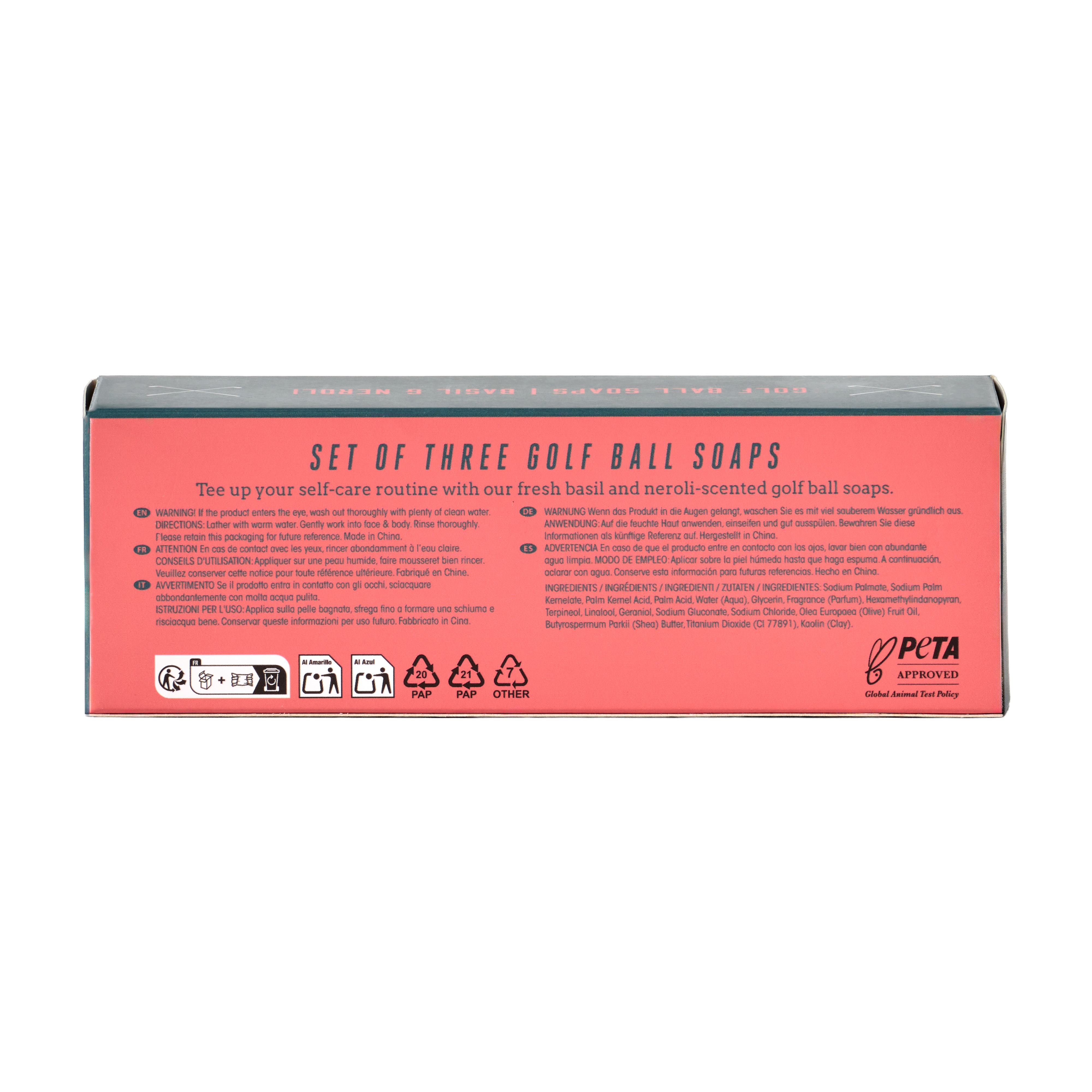 Golf Ball Soaps (Set of 3) - Basil and Neroli