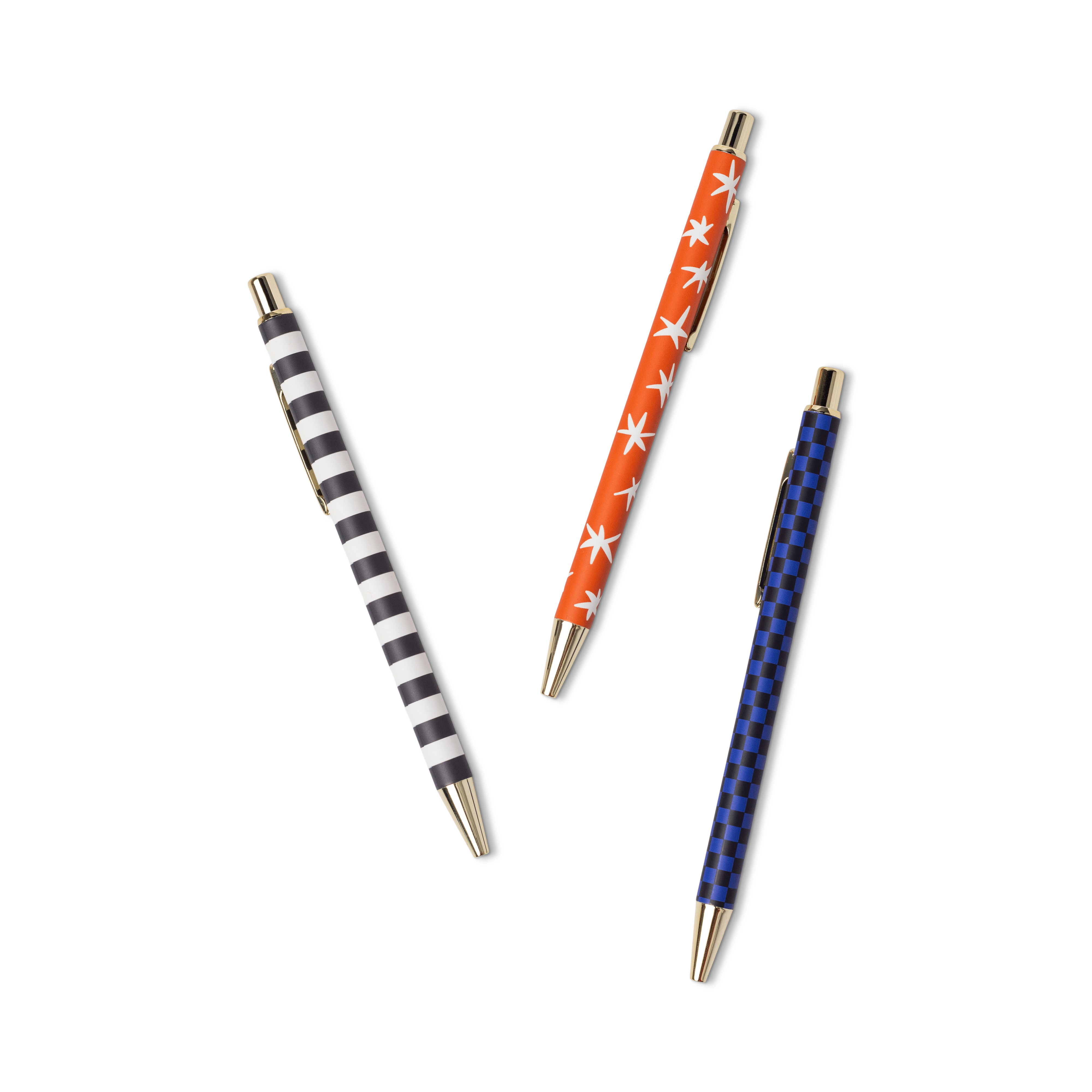 Adopo Set of 3 Pens - Stripe, Star, Check