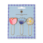 Set med 3 stora gem med motiv– Blommig