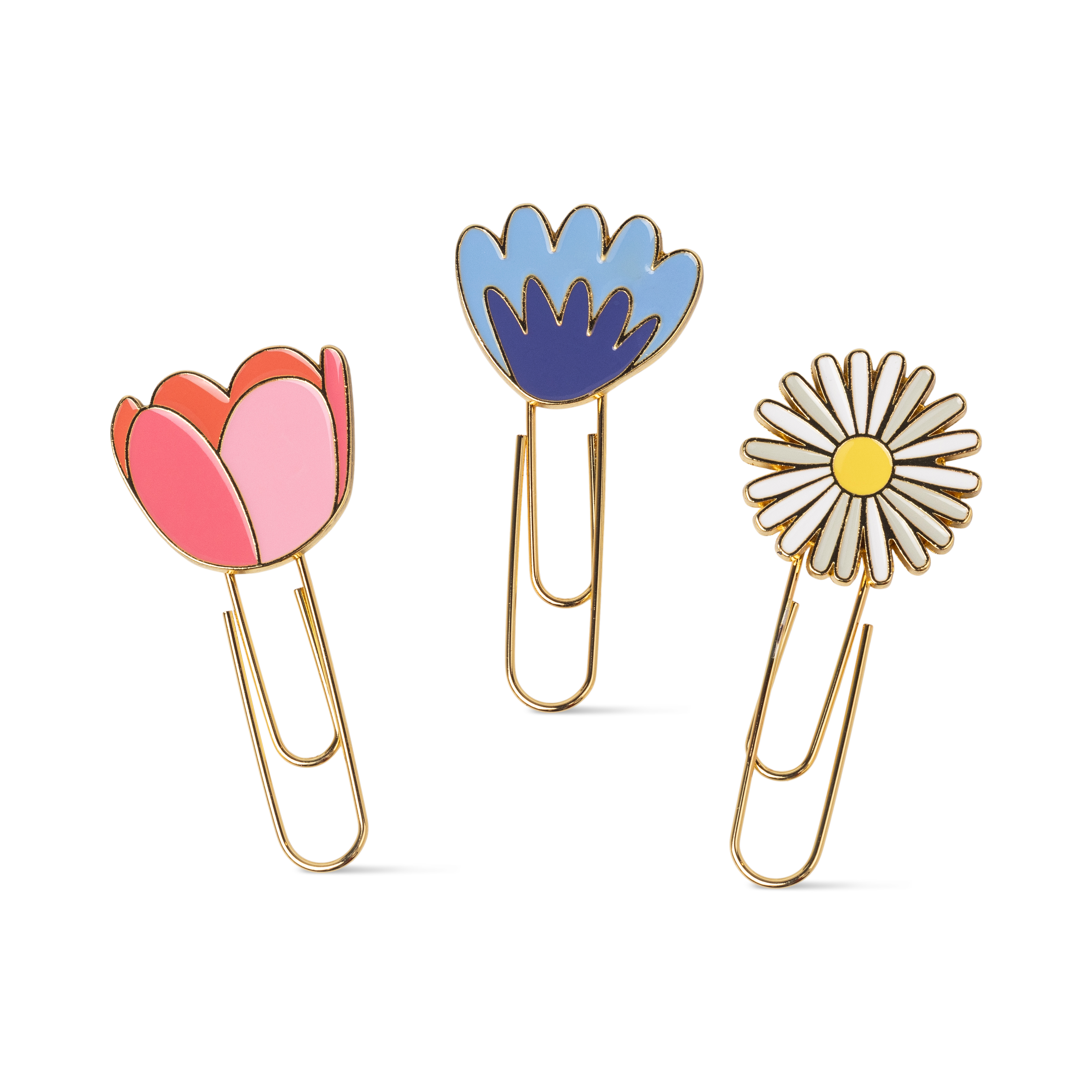 Set of 3 Paperclips - Floral