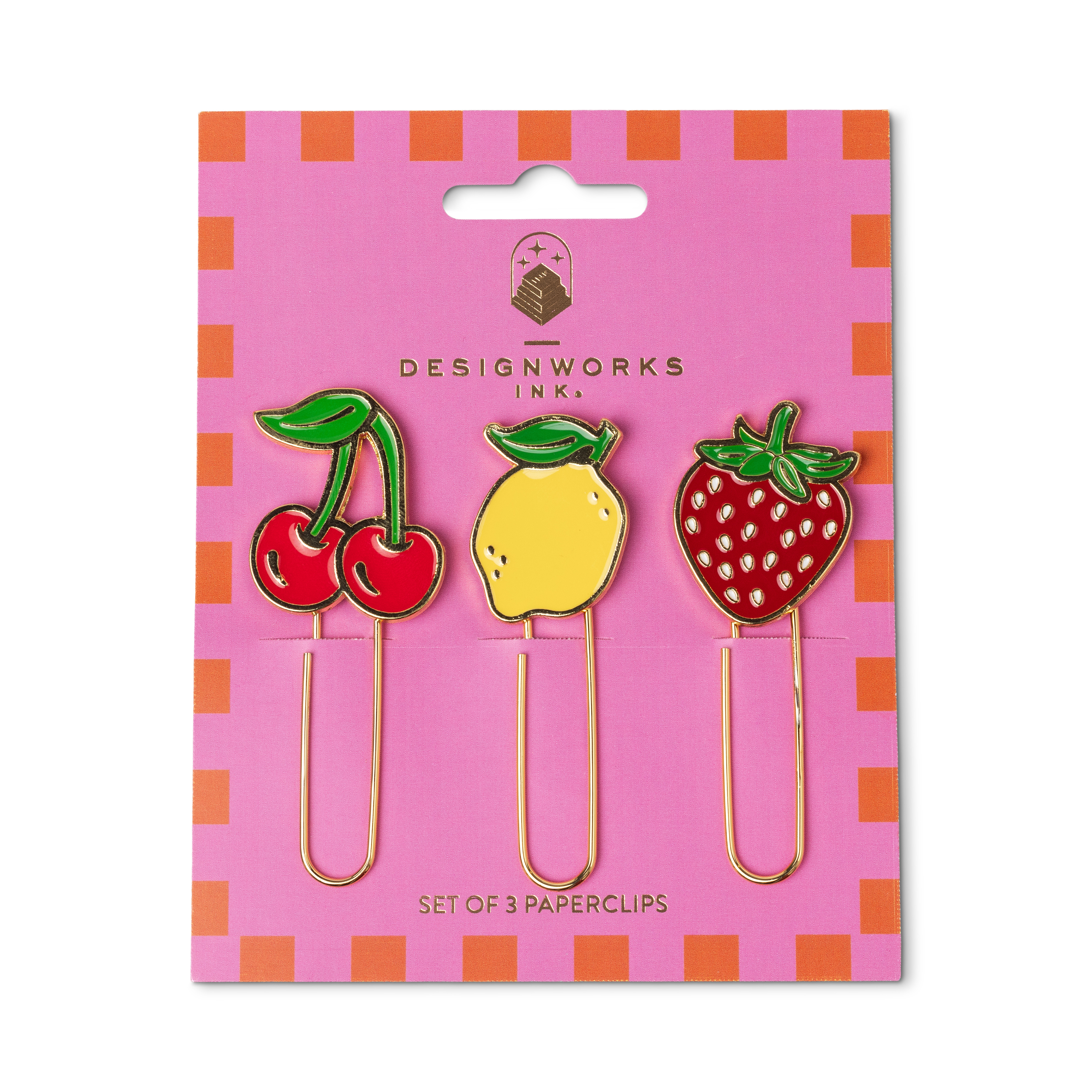 Set of 3 Paperclips - Fruit