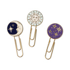Set med 3 stora gem med motiv–  Celestial