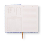 Skrivbok Tulip - Blå vävmönster