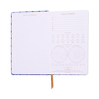 Skrivbok Tulip - Blå vävmönster