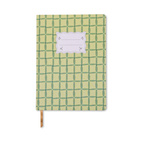 Stor Skrivbok Tulip - Grönt Vävmönster