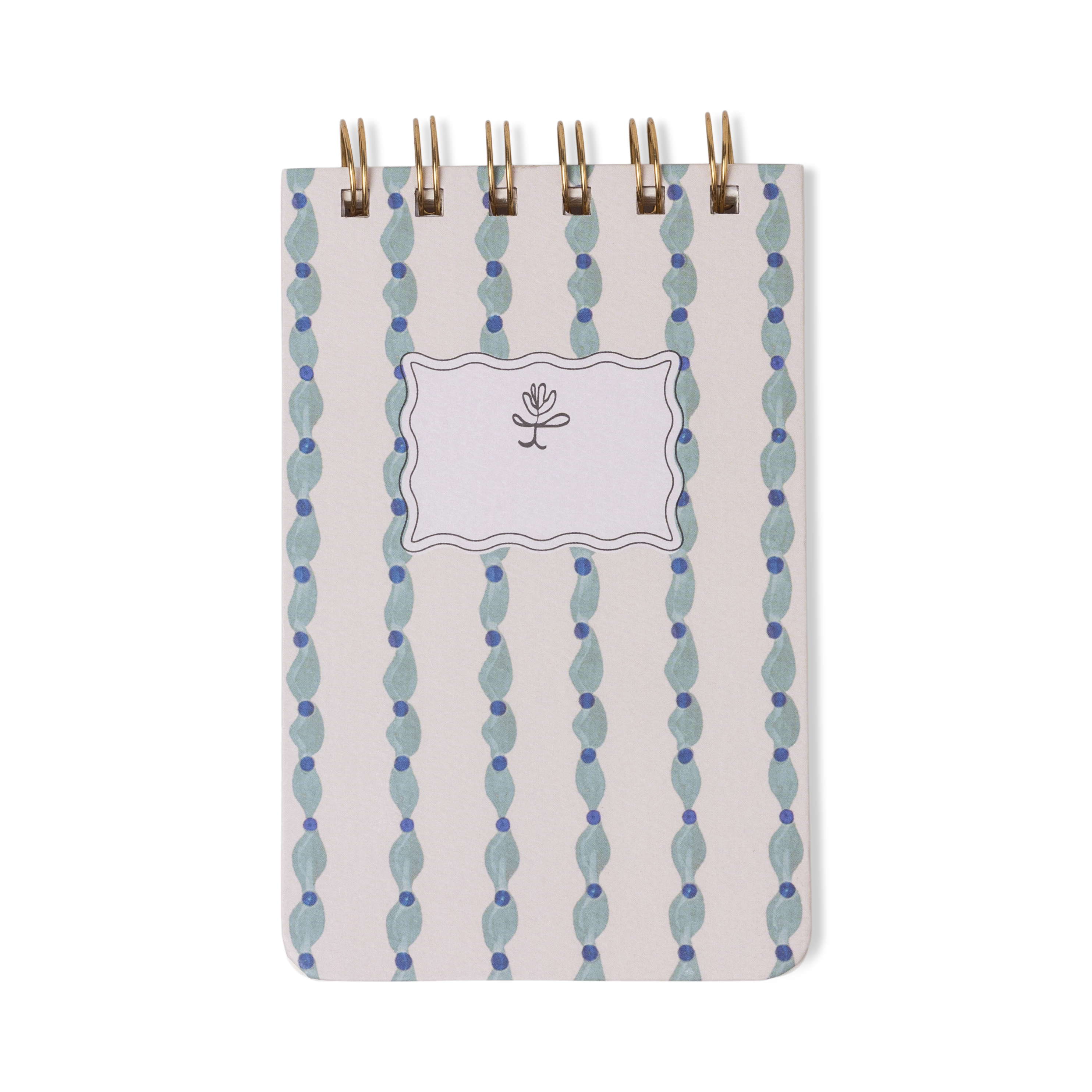 Tulip Twin Wire Notepad - Wavy Blue