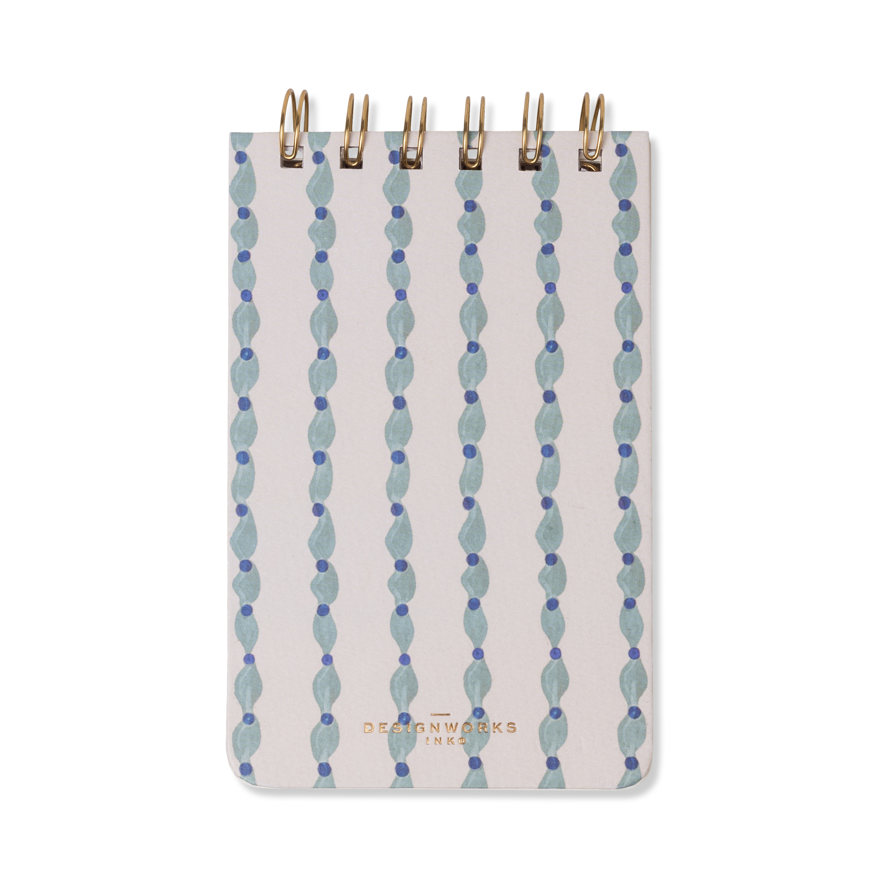 Tulip Twin Wire Notepad - Wavy Blue
