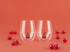 Dricksglas Botanical, Körsbär , set med 2