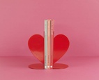 Bokstöd Dubbelt  Rött hjärta