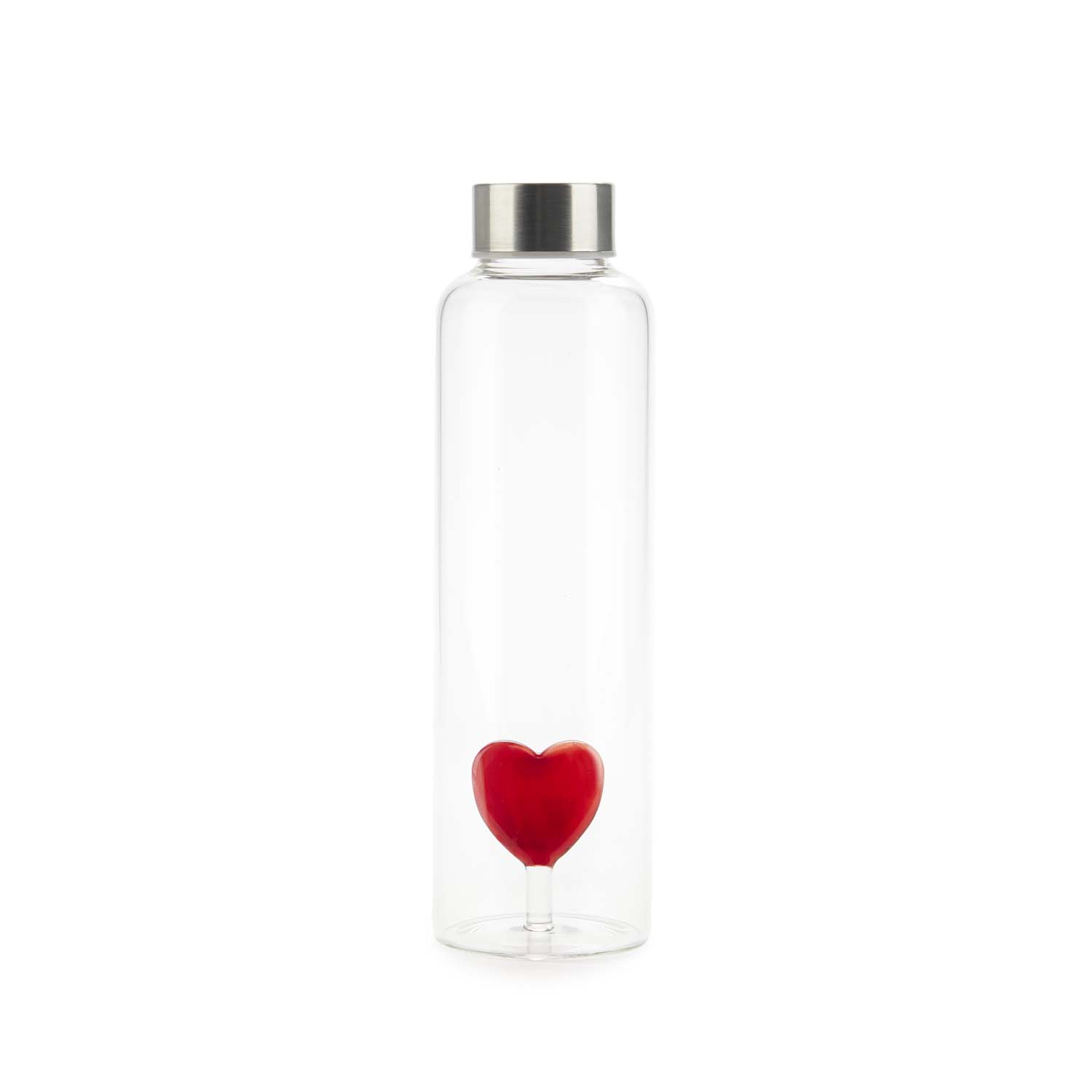 Bottle of Love, Red Heart, 0.5 l Borosilicate glass
