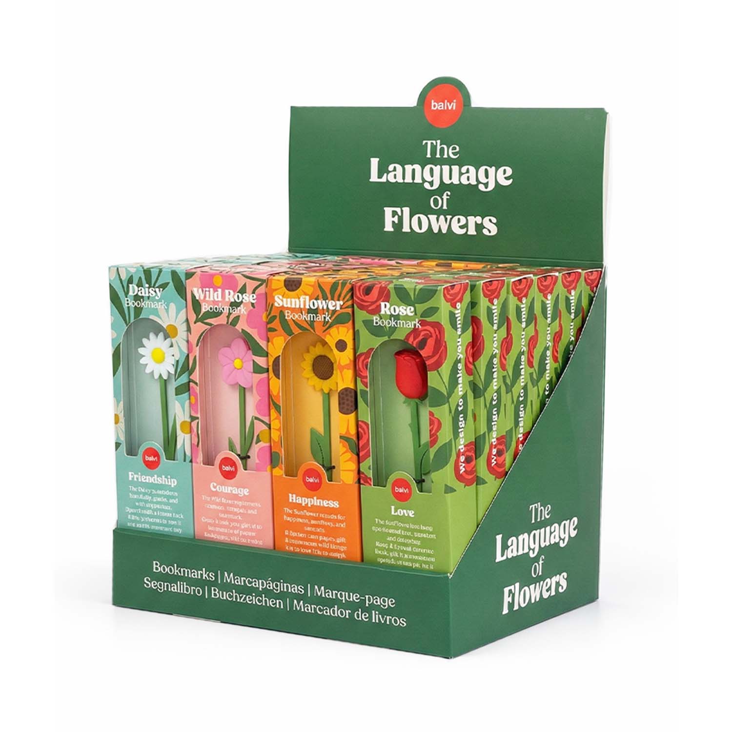 Bookmarks Language of flowers, display of 24