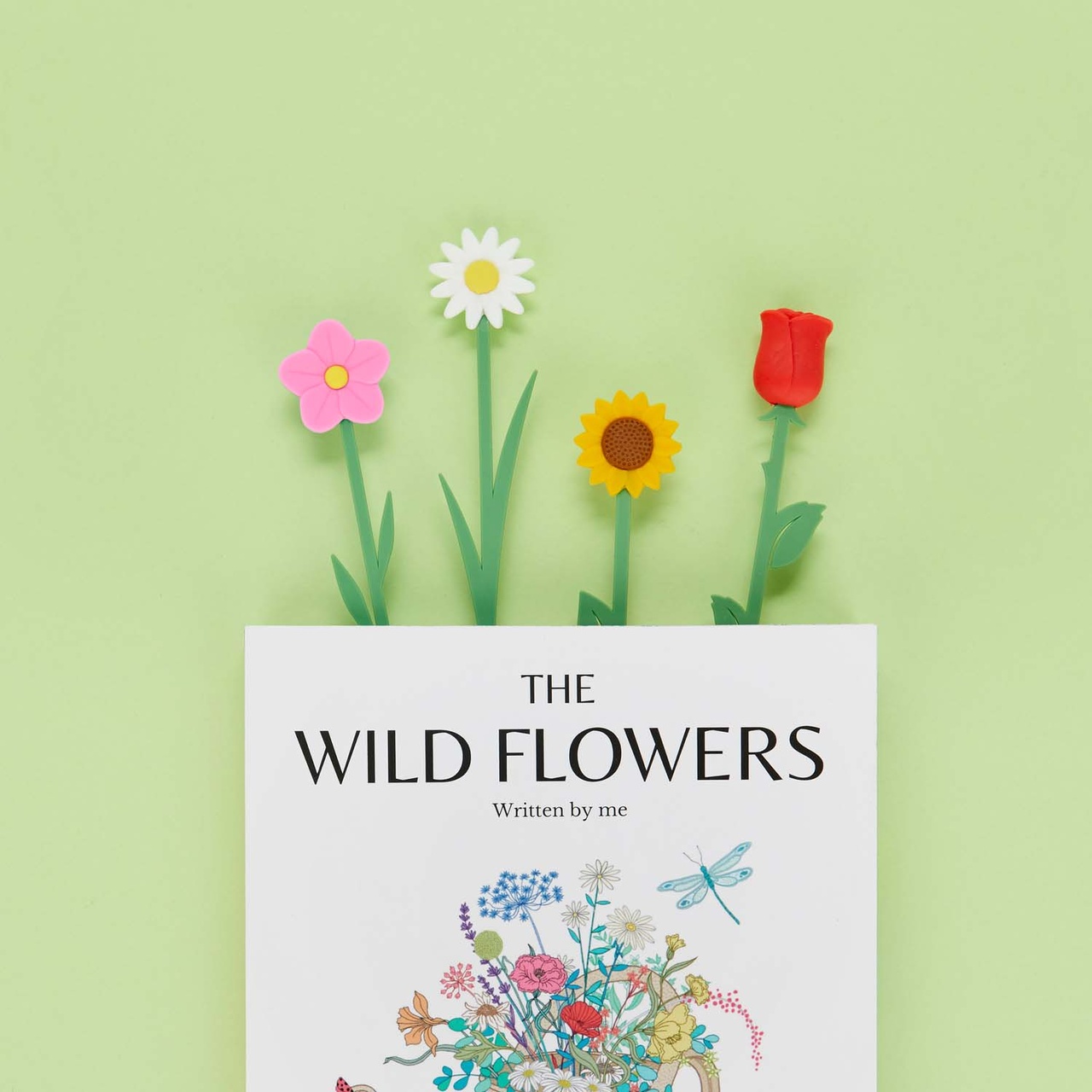 Bokmärke Blomma, Prästkrage, Vit