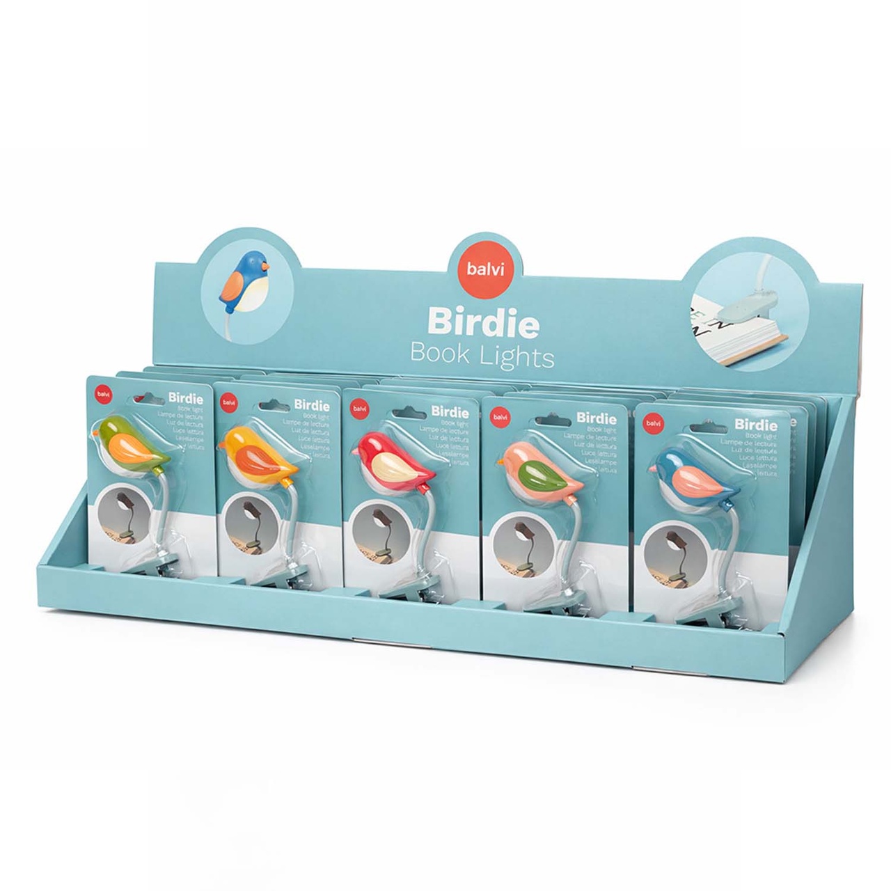 Boklampa Småfåglar 20 st i display
