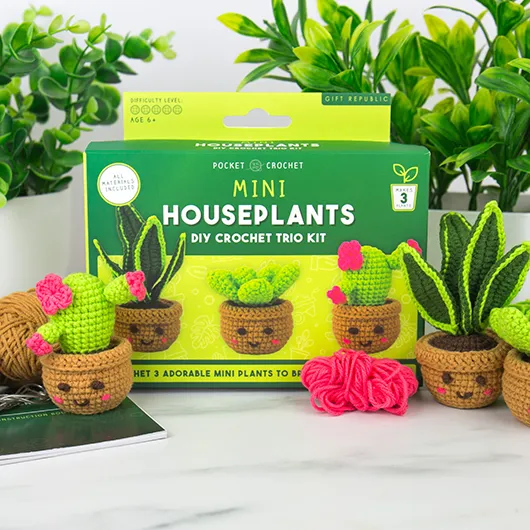Crochet Set Mini Potted Plants