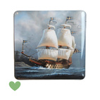 Magnet kvadratisk med klar harts lins 60x60 mm